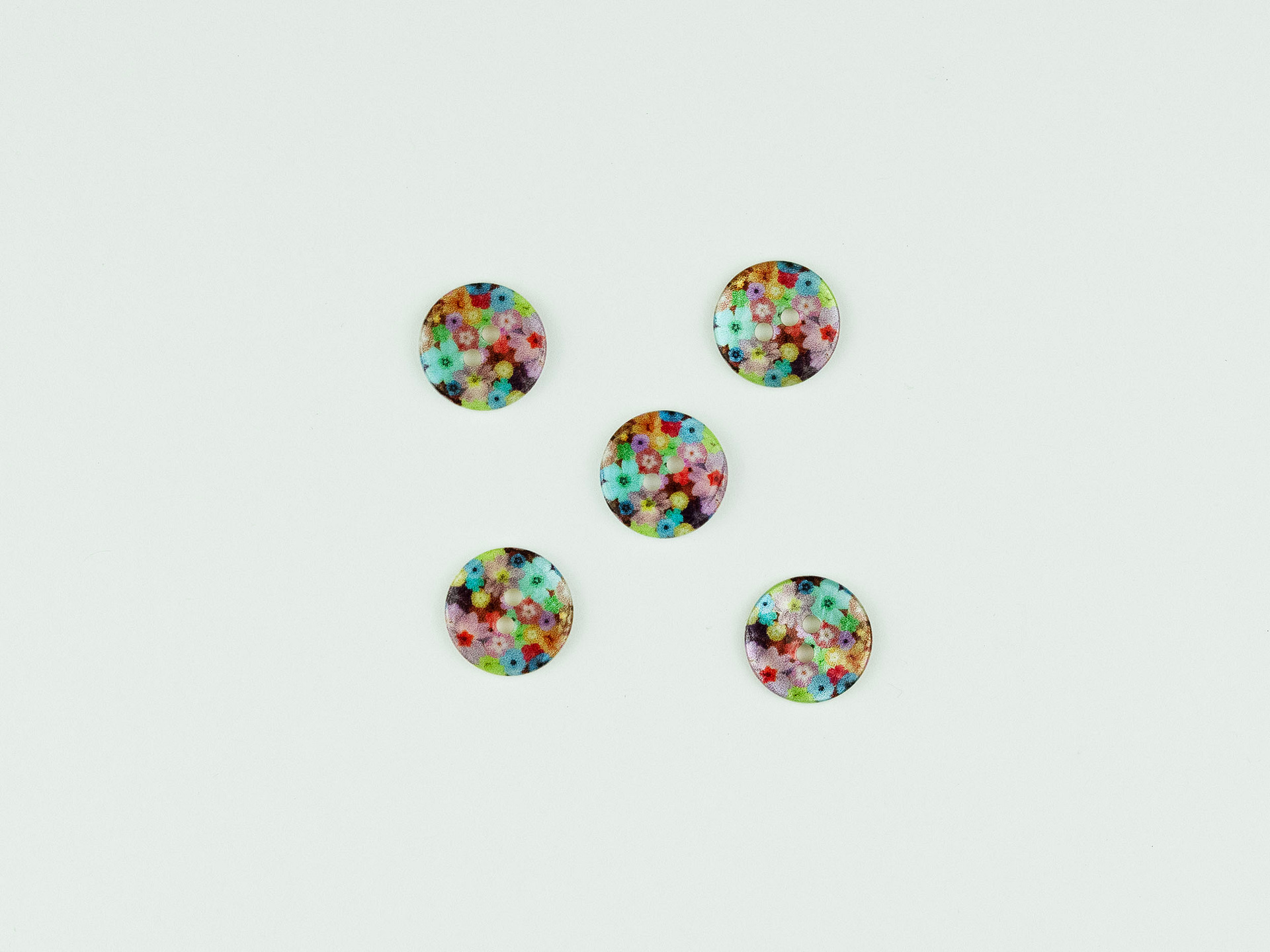 Multi coloured Floral Shell Buttons